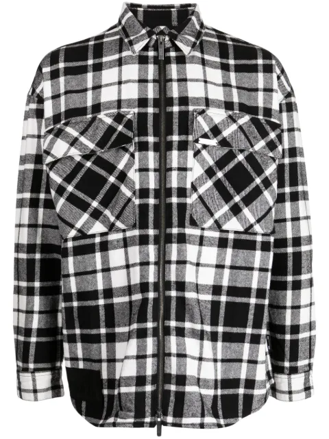 izzue long-sleeve zip-up shirt