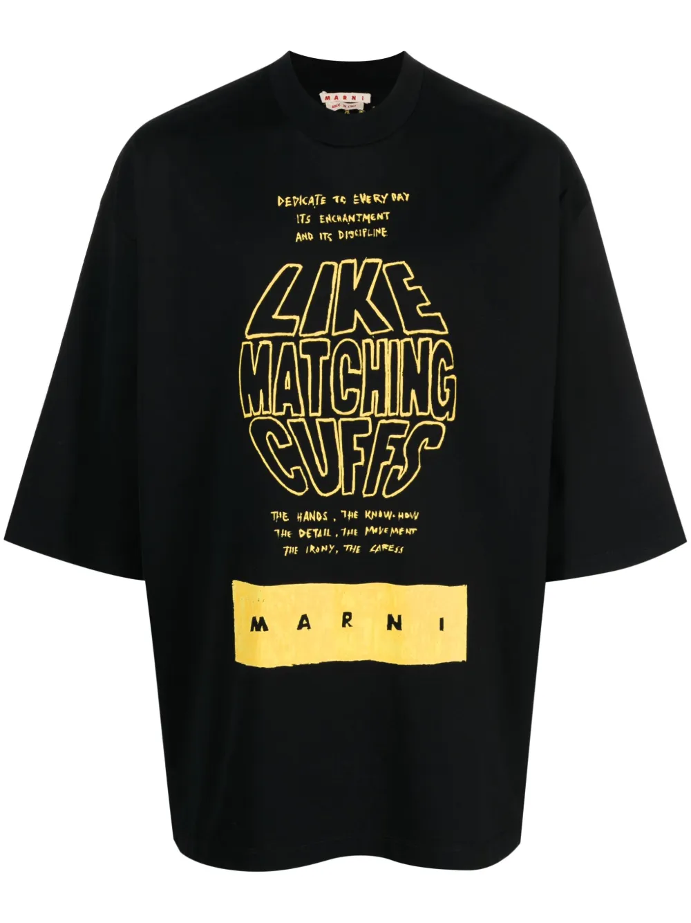 MARNI SLOGAN-PRINT COTTON T-SHIRT