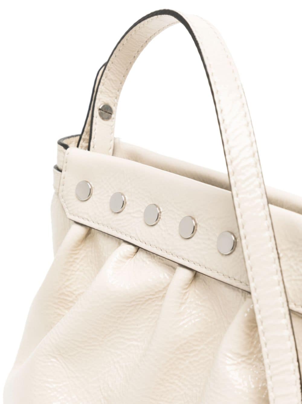 Shop Isabel Marant Medium Luz Leather Crossbody Bag In White