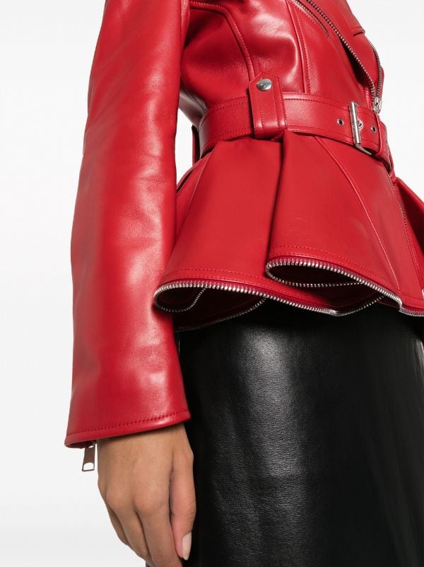 Alexander McQueen zip-pockets Leather Jacket - Farfetch