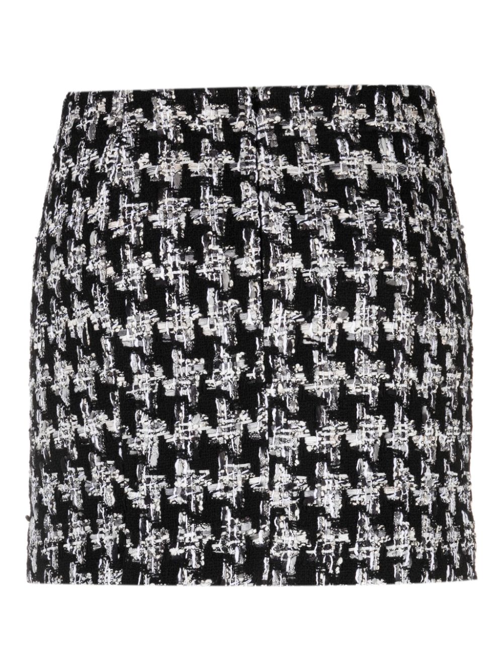 Faith Connexion houndstooth-pattern knitted miniskirt - Zwart