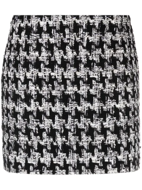 Faith Connexion houndstooth-pattern knitted miniskirt