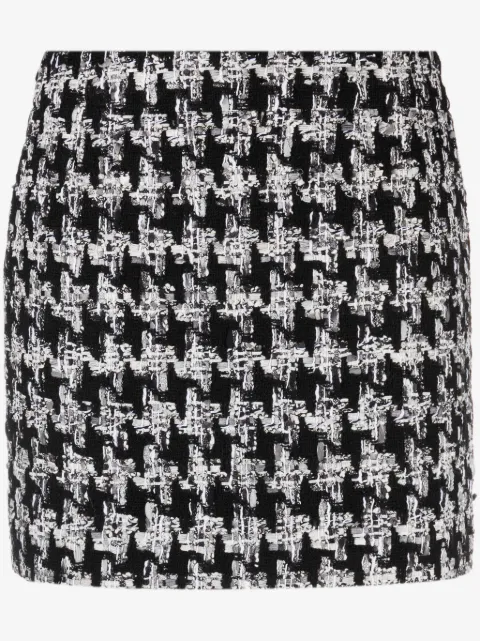 Faith Connexion houndstooth-pattern knitted miniskirt