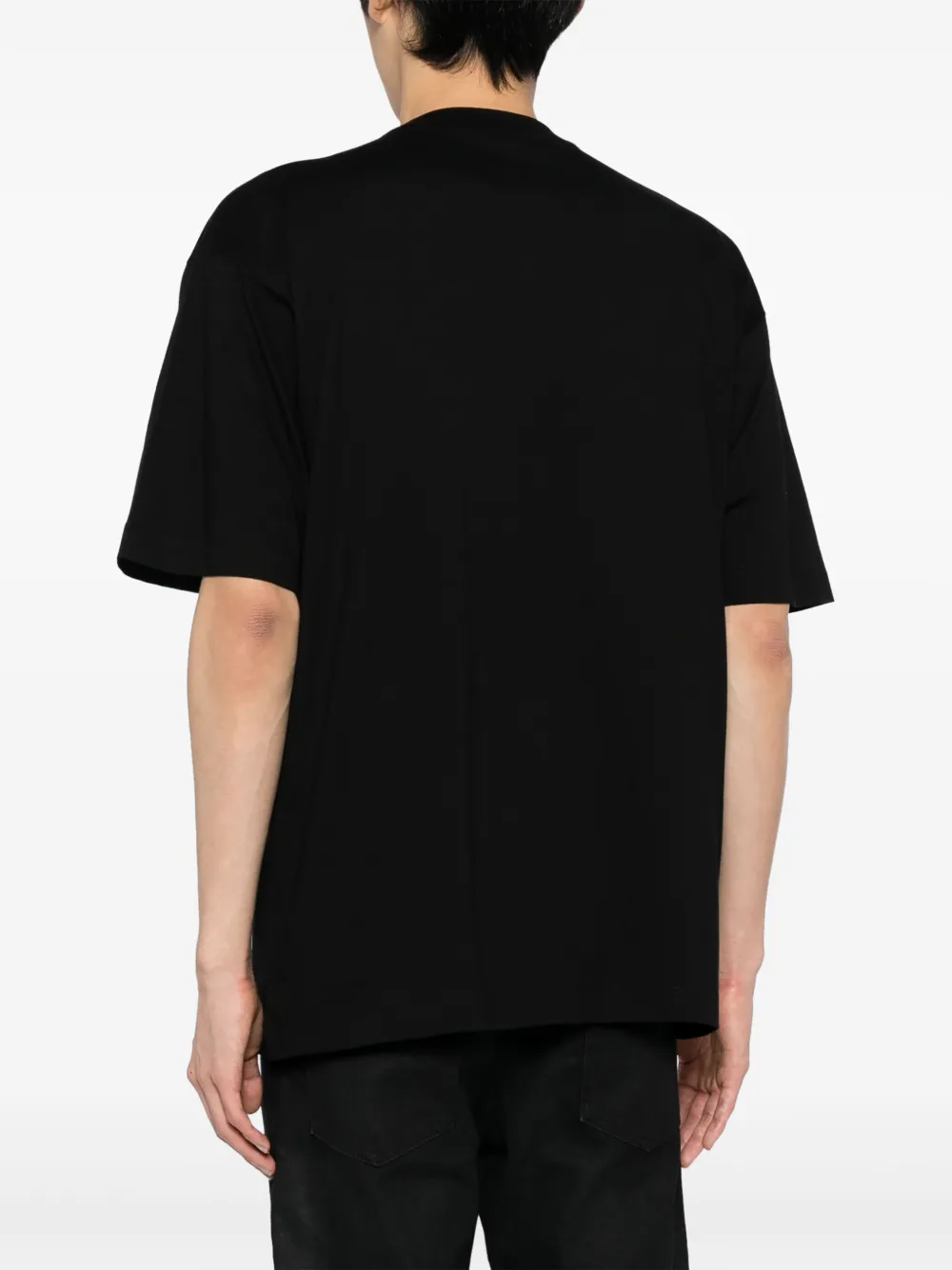 Shop Versace City Lights Embroidery T-shirt In Black