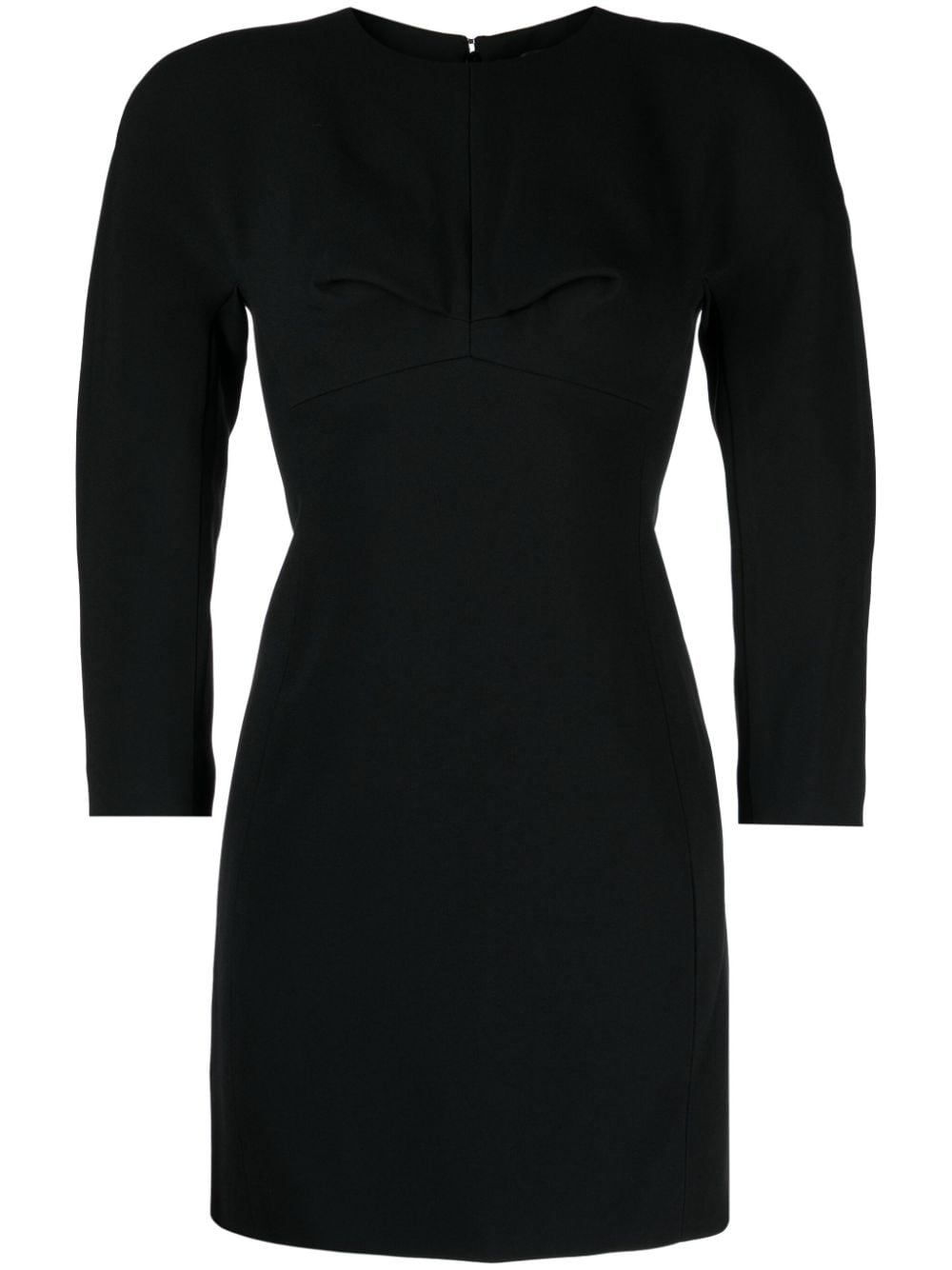 Versace Rounded-shoulder Minidress In Black