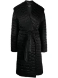 Versace crocodile-pattern quilted coat - Black