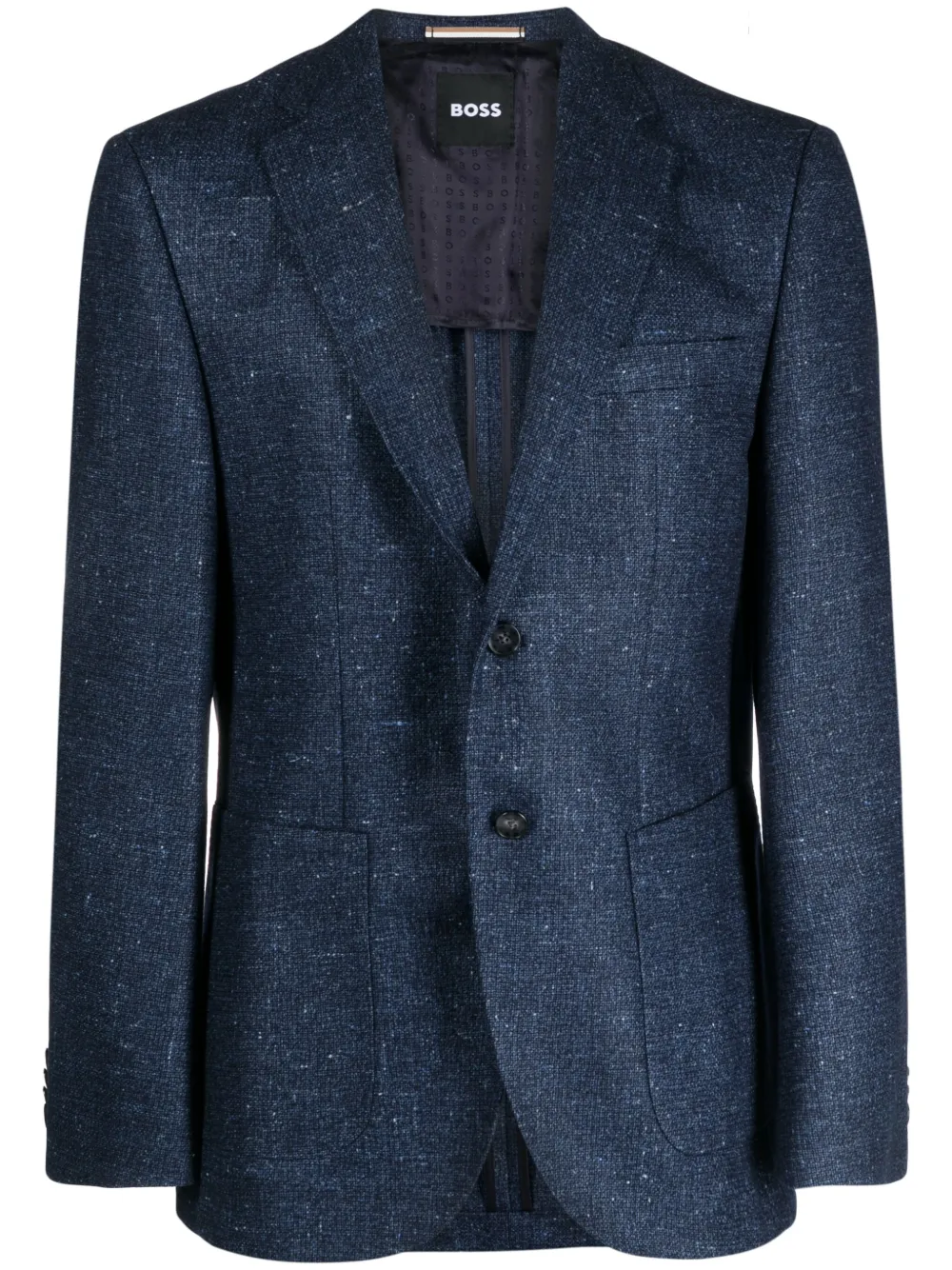 BOSS Blazer met enkele rij knopen Blauw