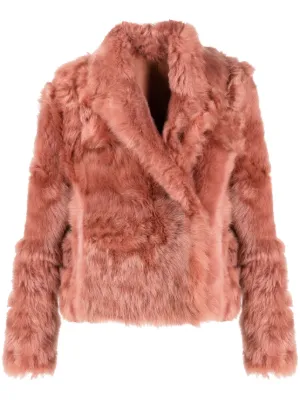 Miss selfridge pink outlet fur coat