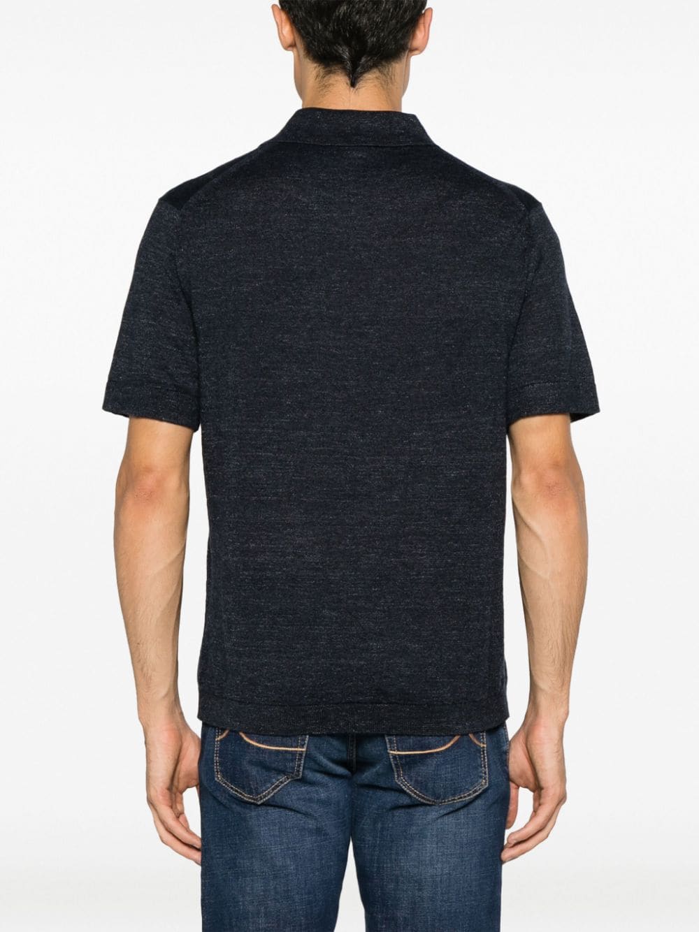 Shop Theory Brenan Short-sleeve Polo Shirt In Blue