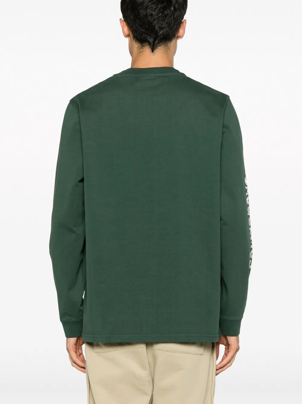 Shop Jacquemus Logo-print Long-sleeve T-shirt In Green