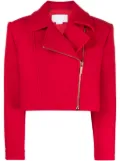Genny cropped zipped jacket - Red