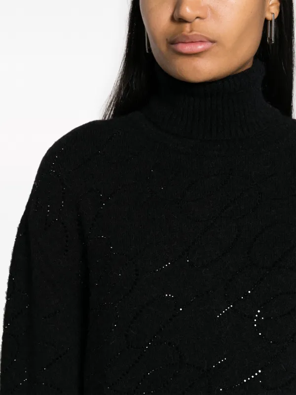 Topshop black polo outlet neck