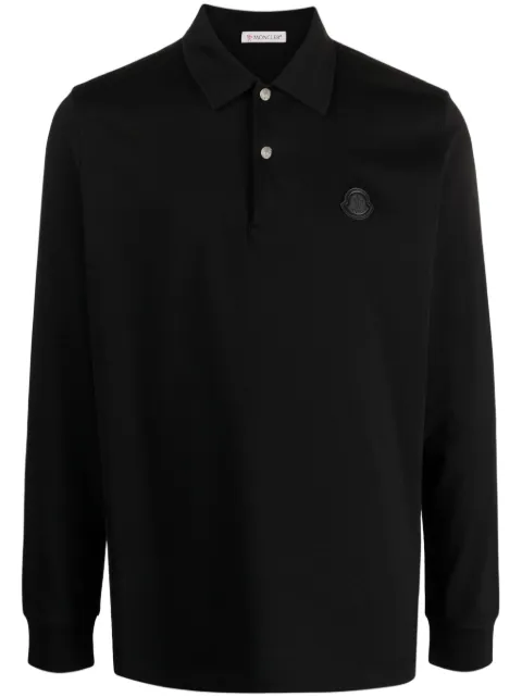 Moncler logo-appliqué cotton polo shirt