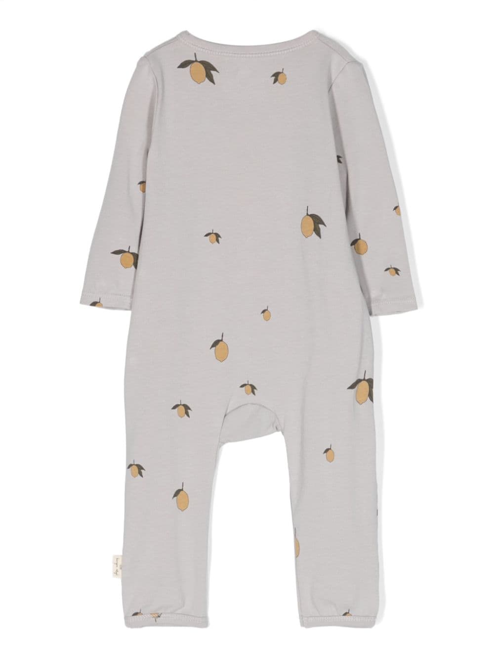 Konges Sløjd Onesie lemon-print press-stud romper - Grijs