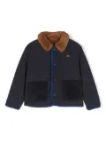Bobo Choses faux-fur collar padded jacket - Blue