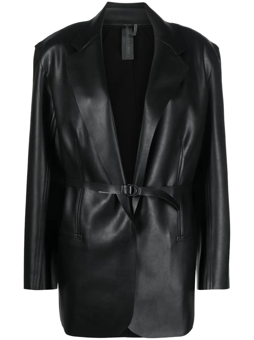 Norma Kamali Blazer met ceintuur Zwart