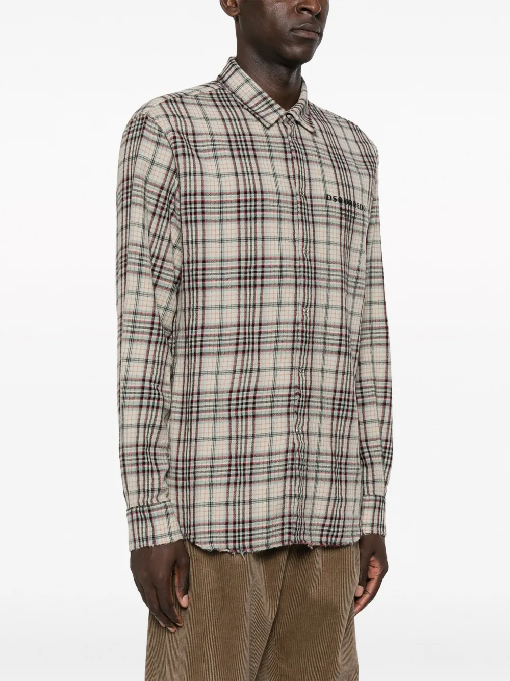 DSQUARED2 Overhemd van scheerwol Grijs