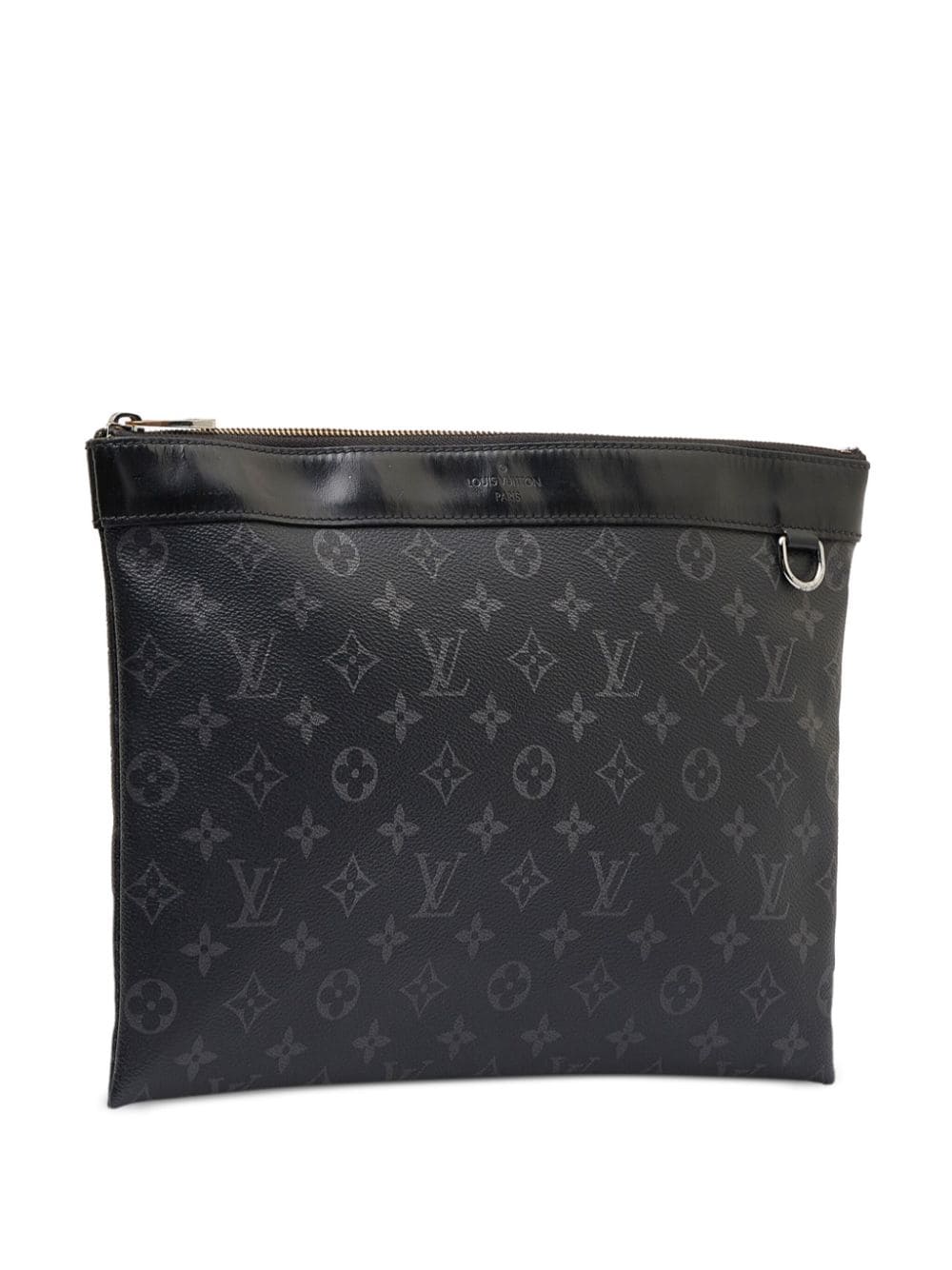 Pre-owned Louis Vuitton 2018 Monogram Eclipse Discovery Pochette Gm Clutch  In Black