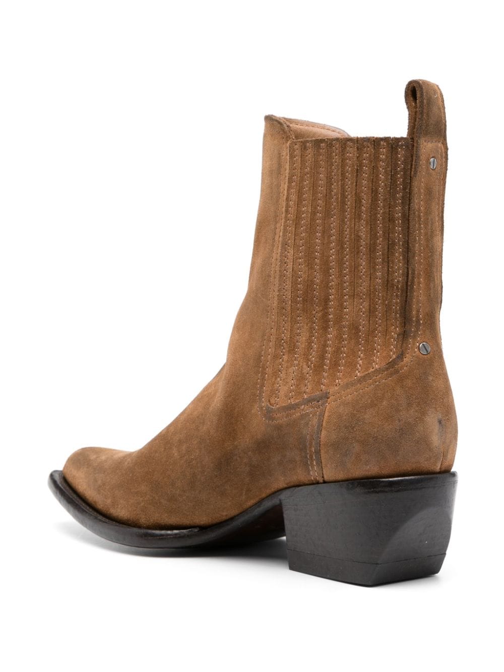 Shop Golden Goose Debbie Leather Ankle Boots In Brown