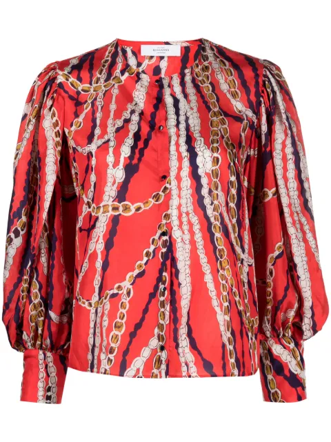 Roseanna Hill Sevigny chain-print silk blouse 