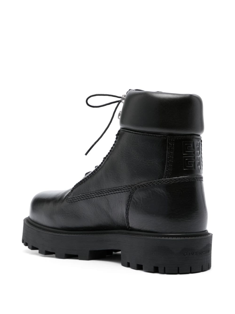 Shop Givenchy Show 4g-motif Ankle Leather Boots In Black