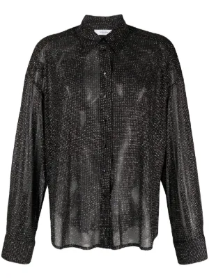 Maje Sequinned long-sleeve Top - Farfetch