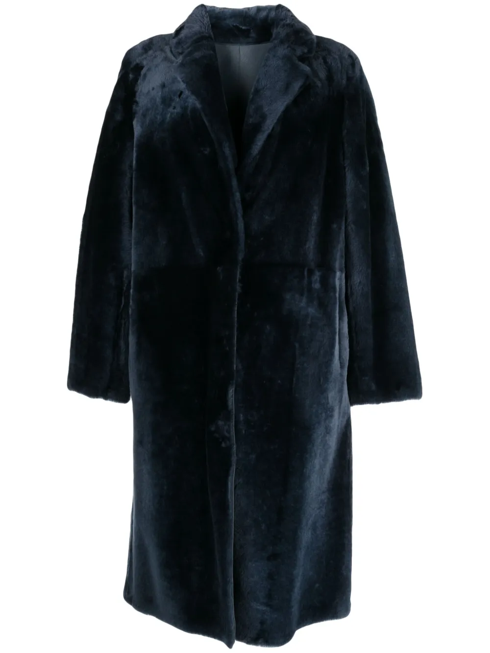 Yves Salomon Leren jas Blauw