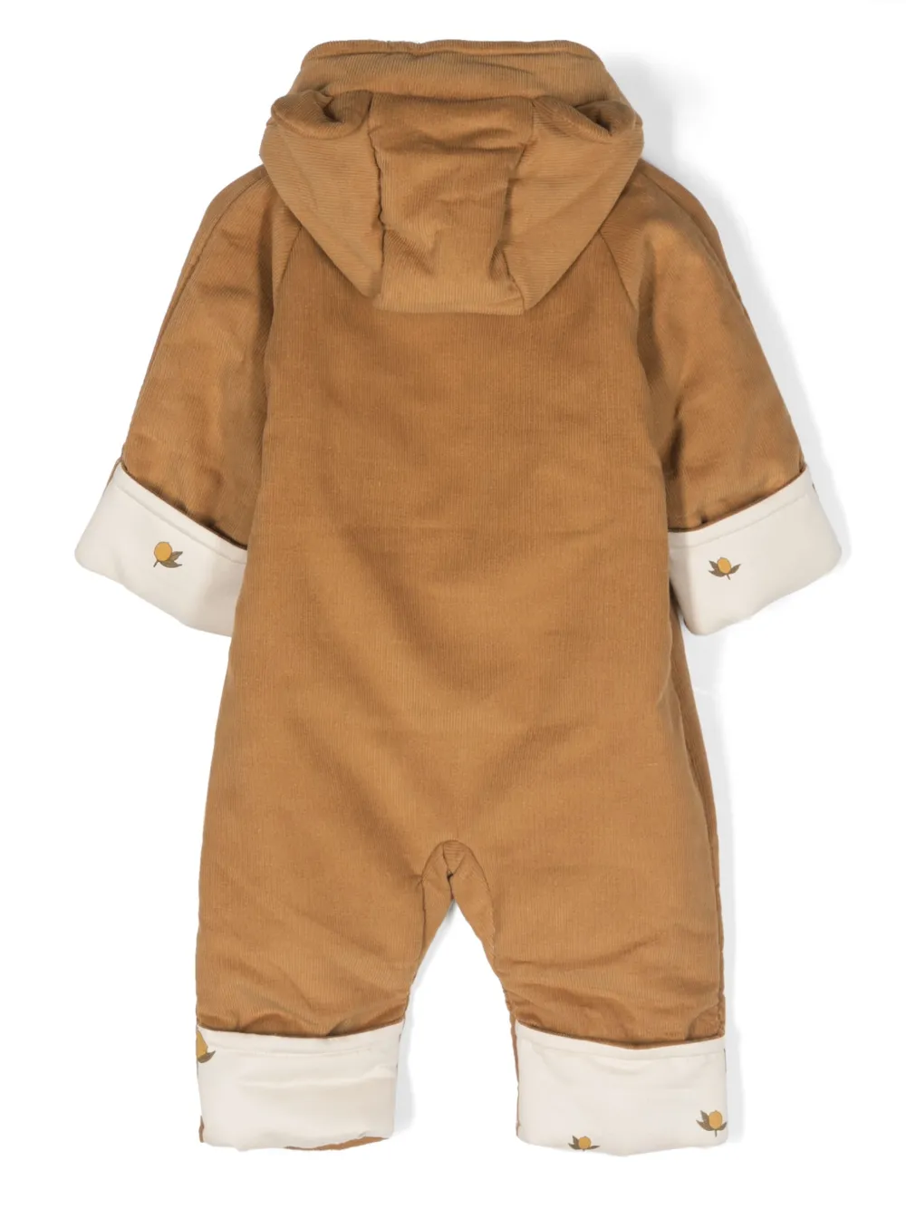 Konges Sløjd zip-up padded corduroy snowsuit - Geel
