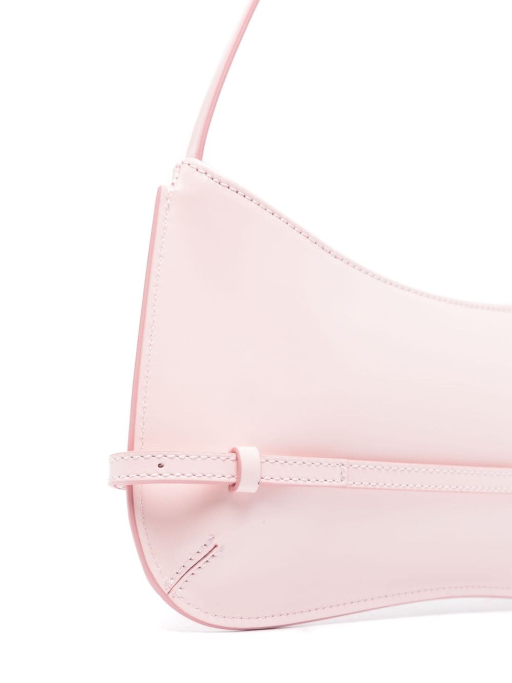 Shop Jacquemus Le Bisou Ceinture Shoulder Bag In Pink