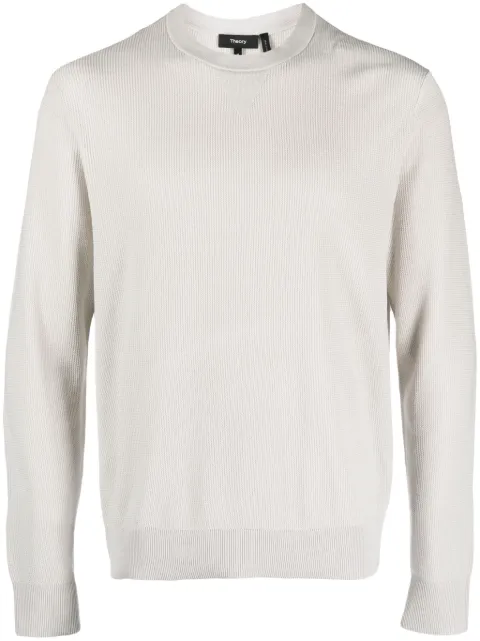 Theory crew-neck ribbed-knit jumper