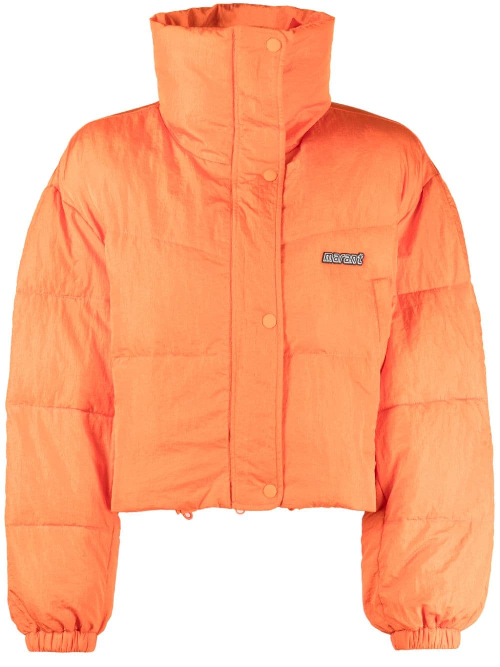 Marant Etoile Logo-patch Padded Jacket In Orange