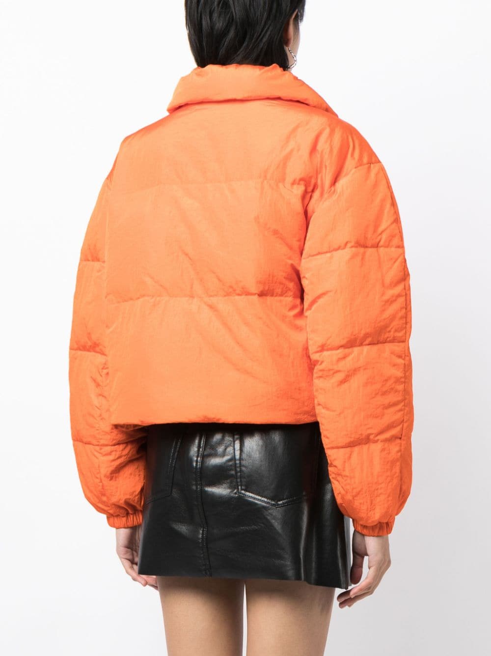 Shop Marant Etoile Logo-patch Padded Jacket In Orange