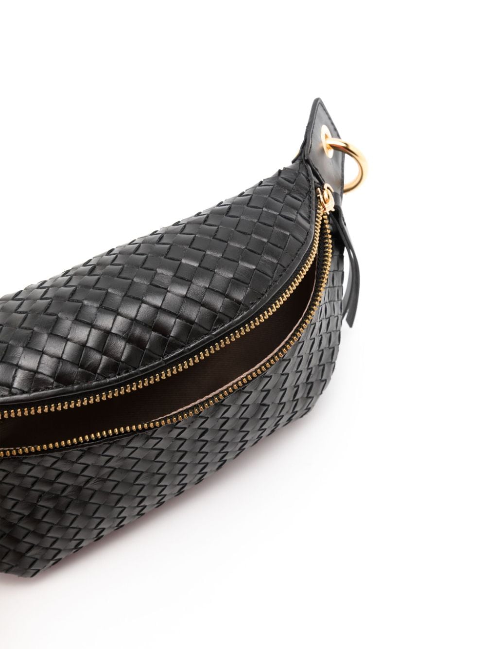Shop Sarah Chofakian Orsay Interwoven Leather Belt Bag In Black