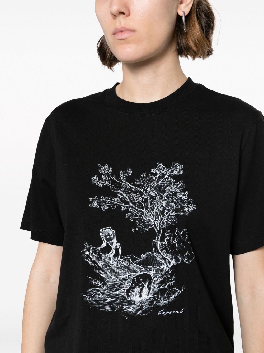 Coperni T-shirt met print Zwart