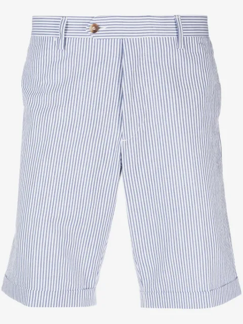 Lardini striped cotton chino shorts