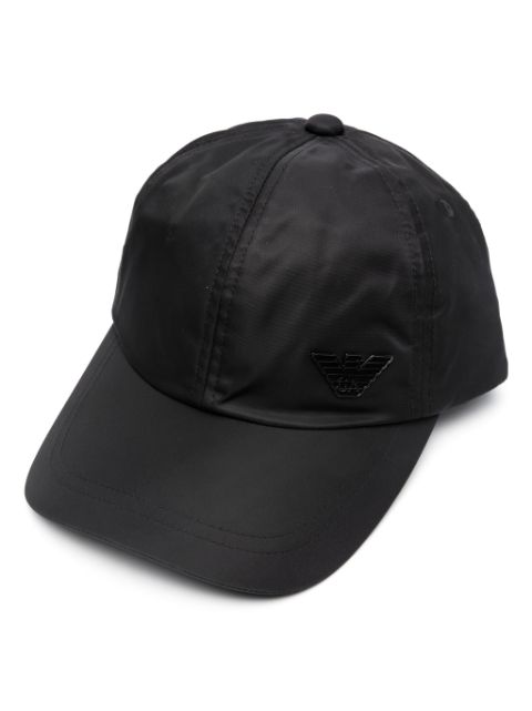 Emporio Armani logo-plaque cotton cap Men