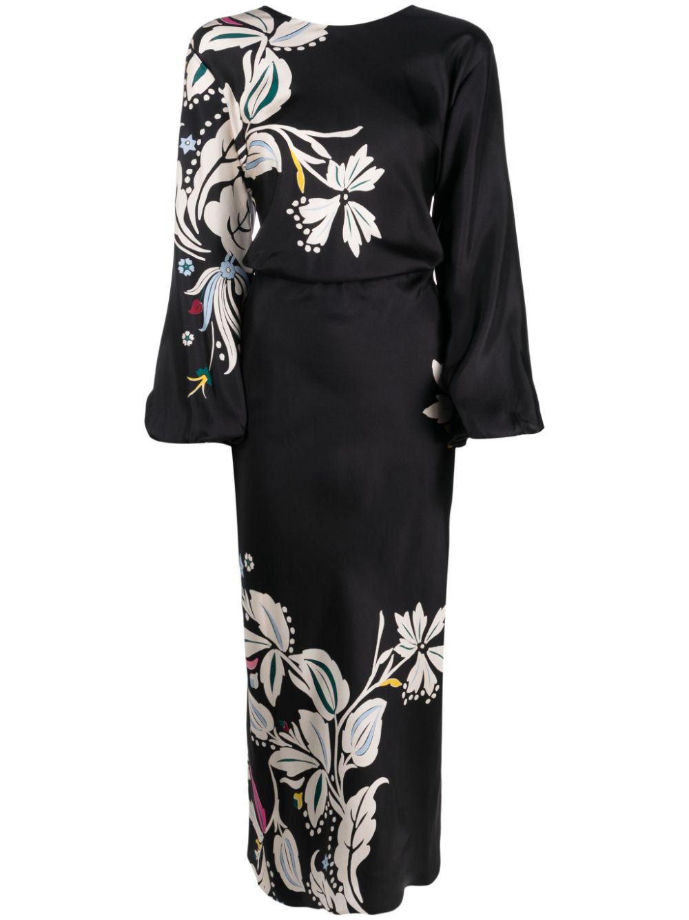 Dorothee Schumacher Midi-jurk met bloemenprint Zwart