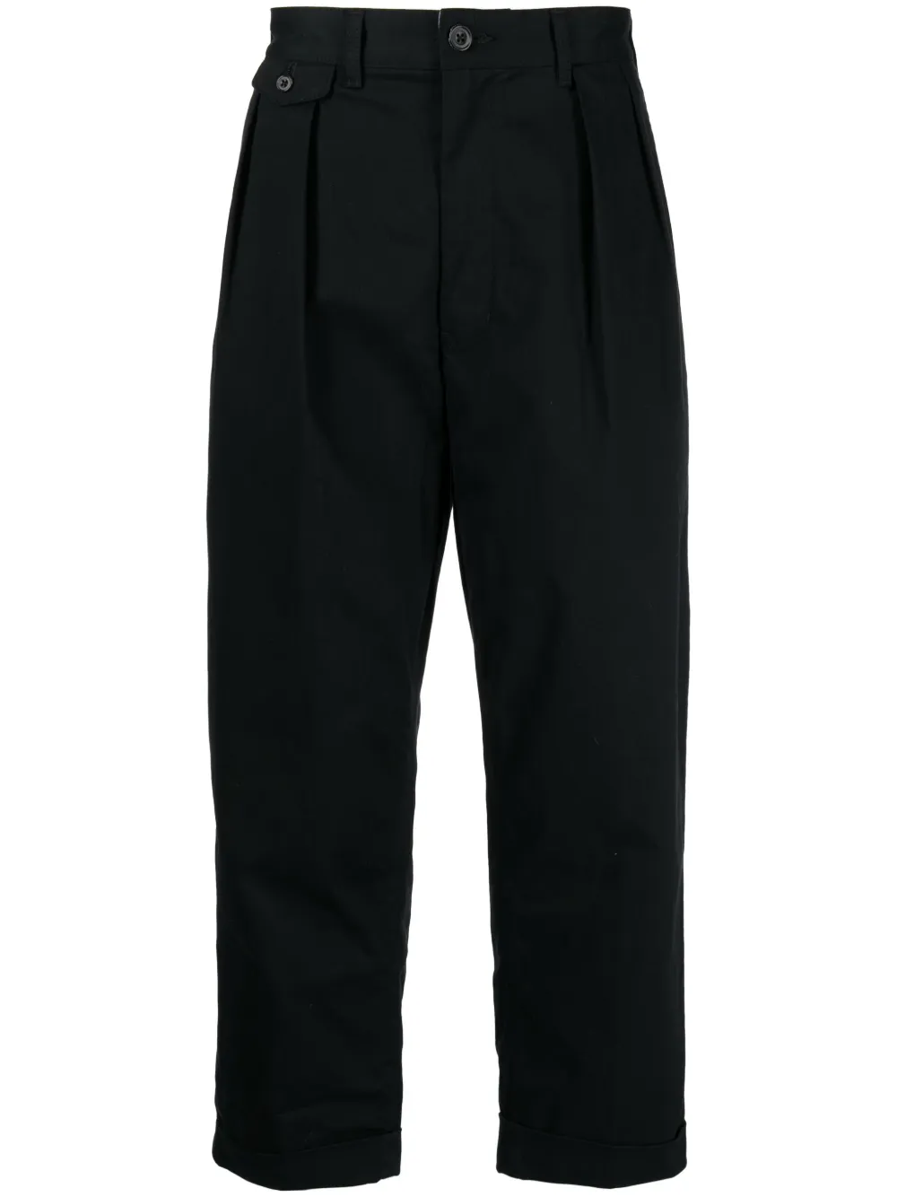 BEAMS PLUS 2Pleats クロップドパンツ | ブラック | Image 1