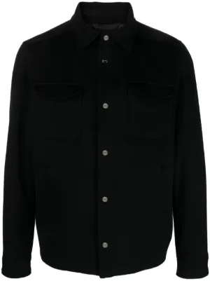 Herno ウールシャツジャケット | ブルー | FARFETCH JP