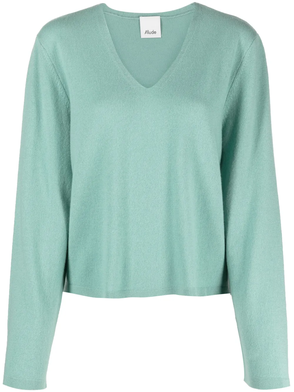 Allude Trui met V-hals Groen