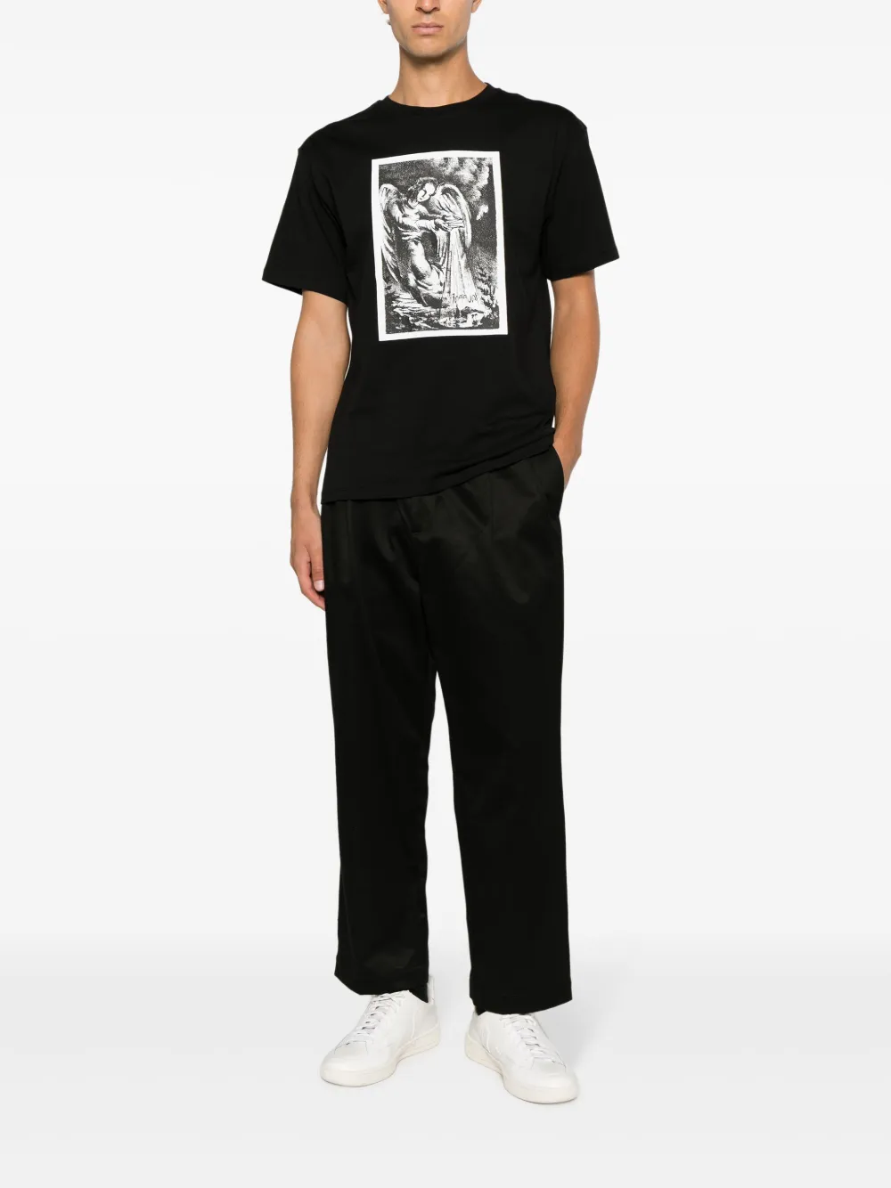 RASSVET T-shirt met print - Zwart