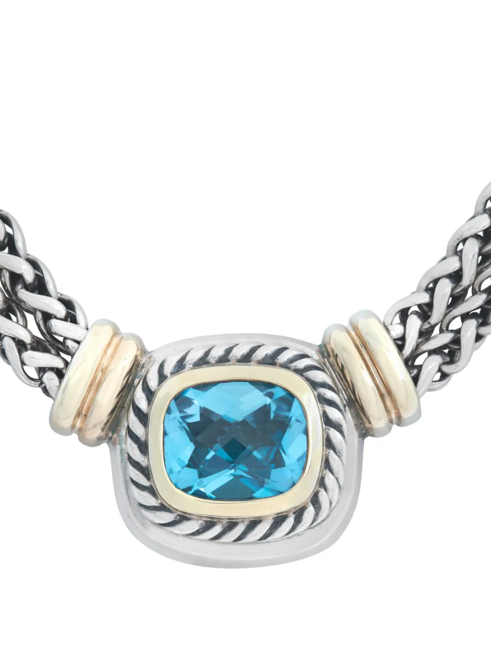 David Yurman 14k gold and sterling silver Albion wheat-chain necklace