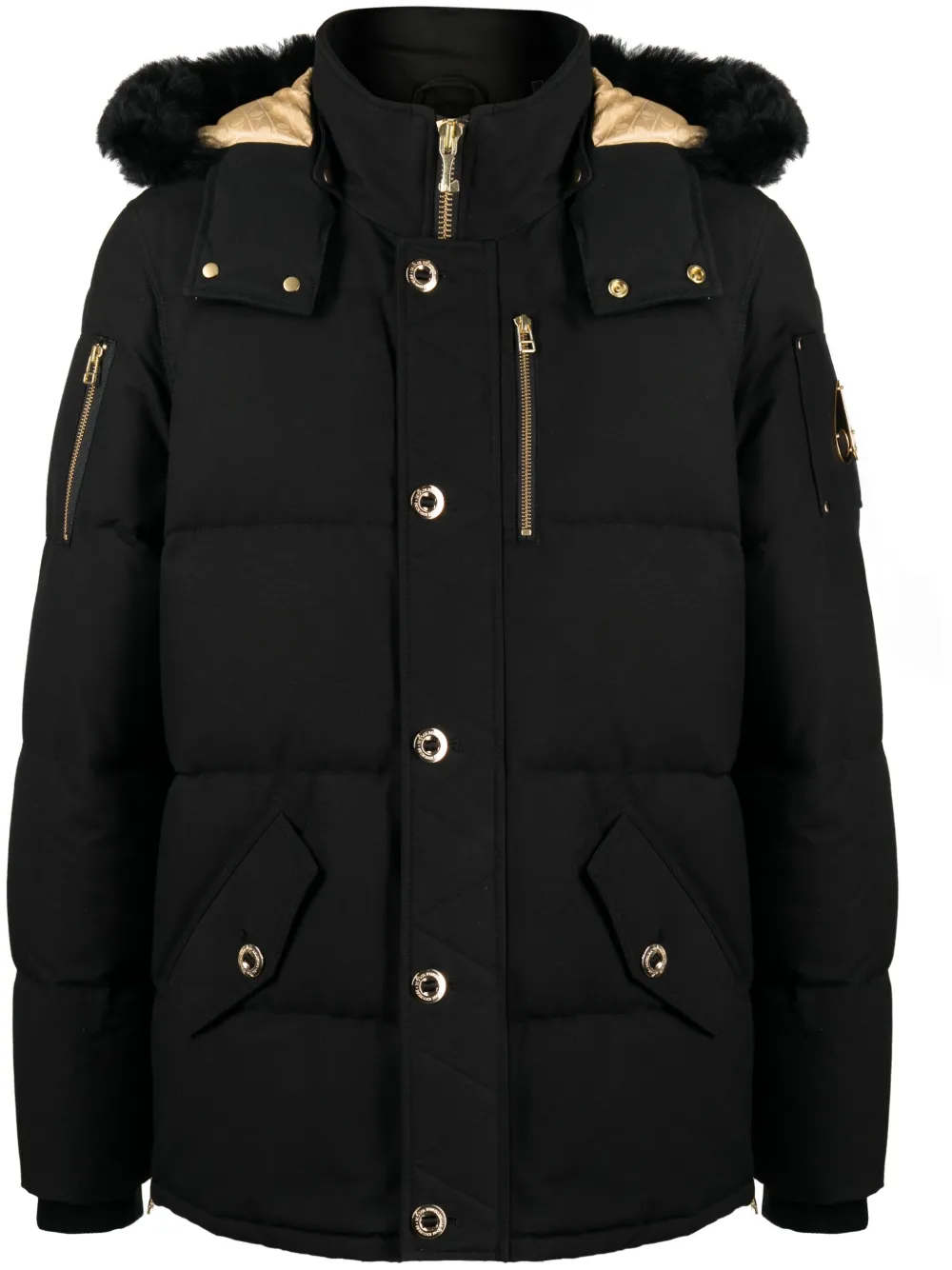 Moose Knuckles 3Q detachable hood Padded Jacket Black FARFETCH HK