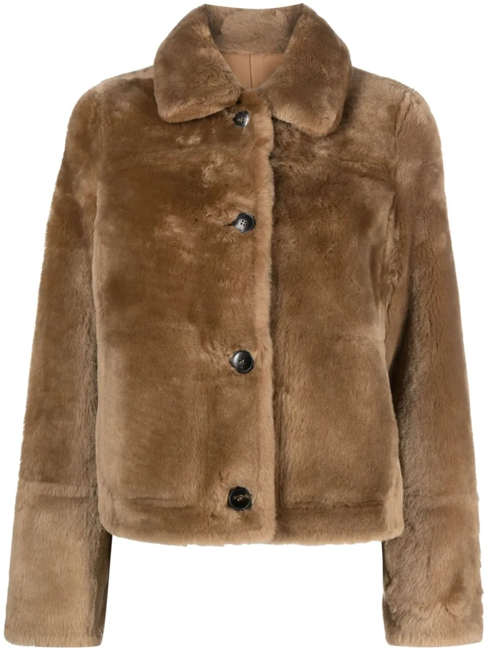 YVES SALOMON REVERSIBLE BUTTON-FASTENING JACKET