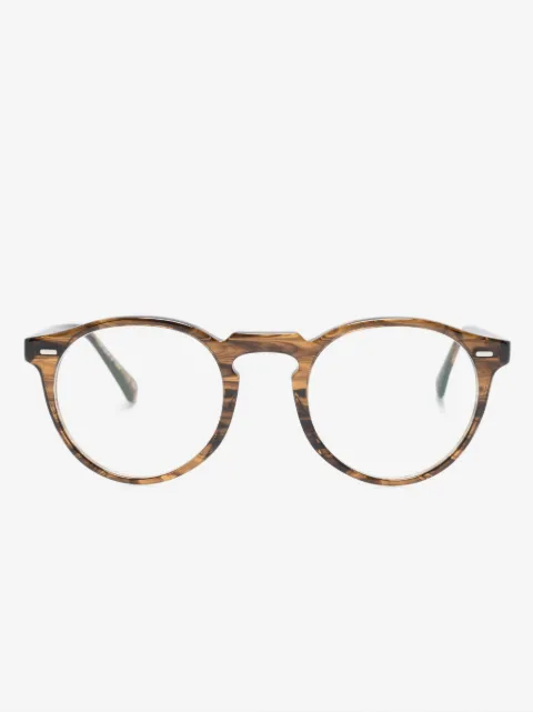 Oliver Peoples patterned round-frame glasses