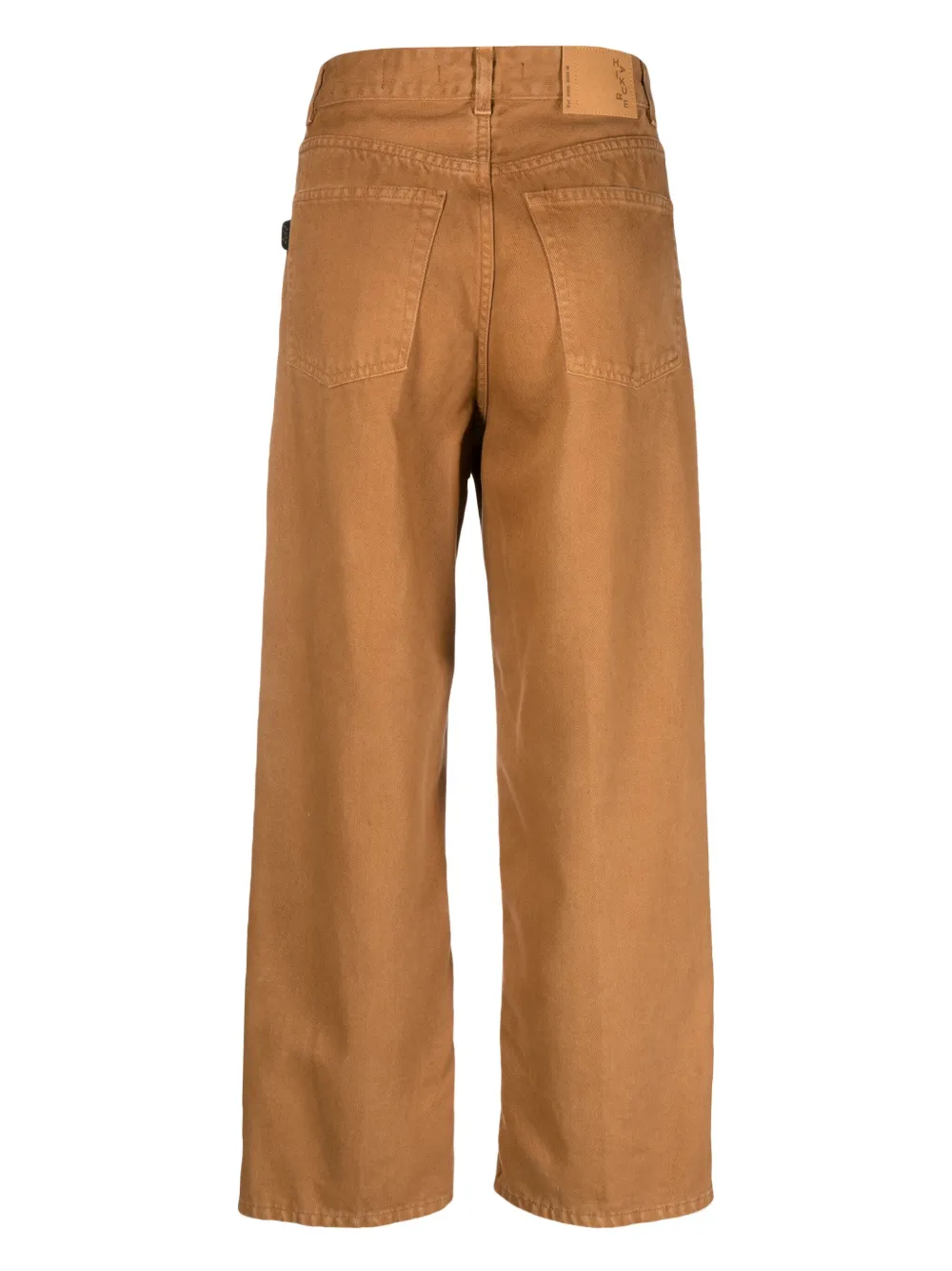 Haikure logo-patch straight-leg jeans - Bruin