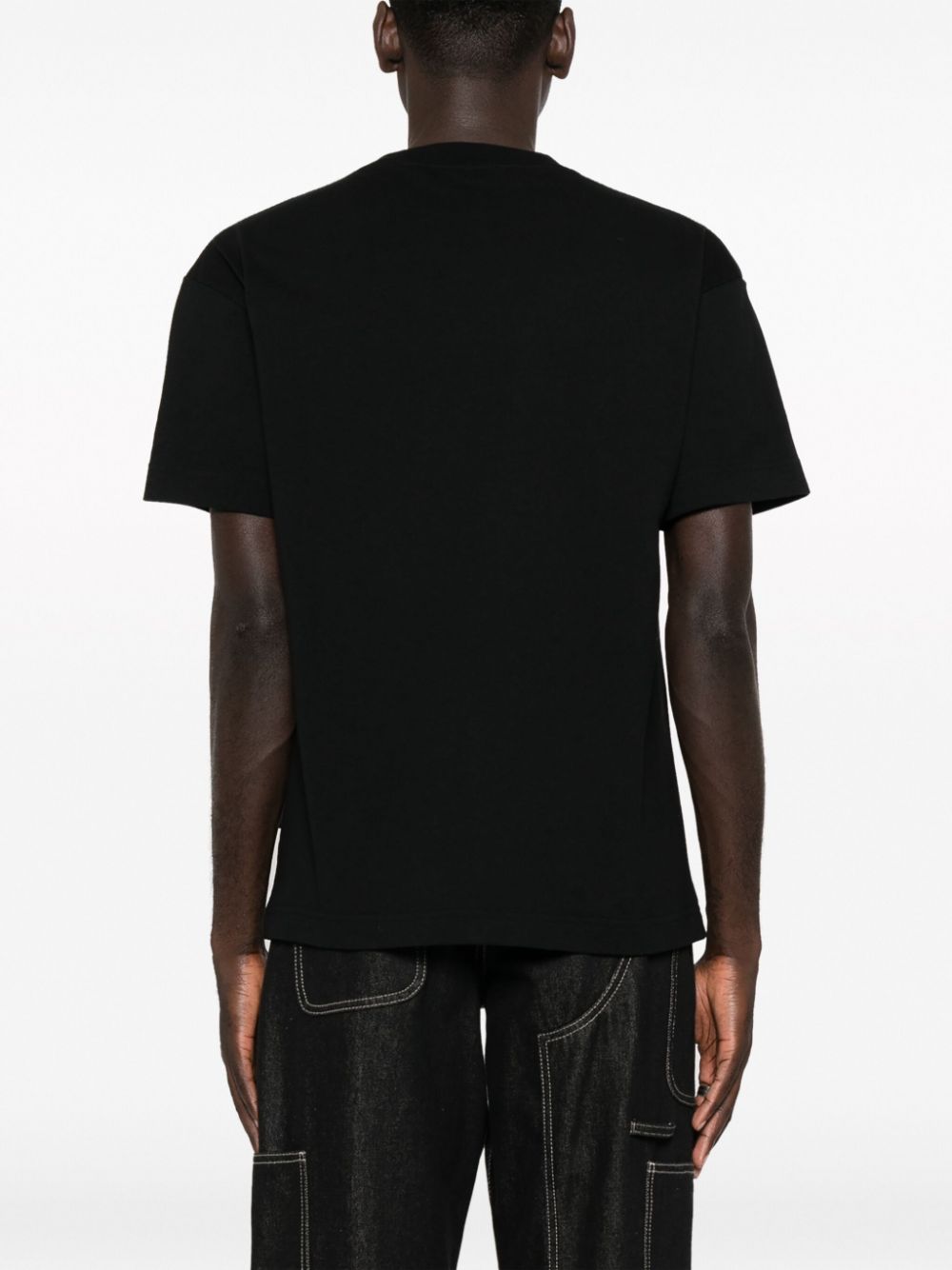 Shop Palm Angels Logo-print Cotton T-shirt In Black