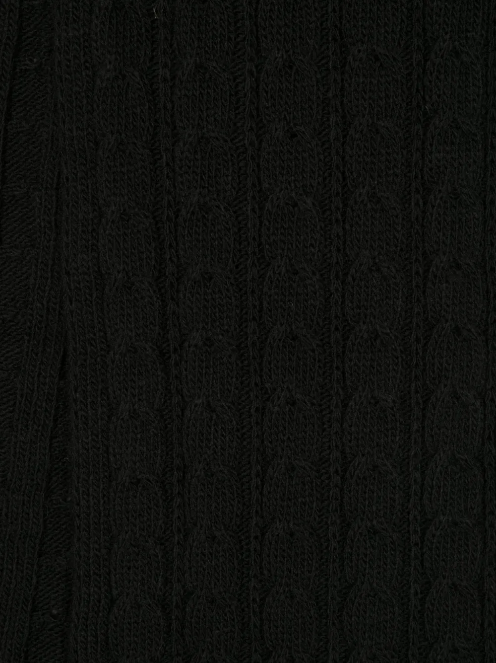 MM6 Maison Margiela cable-knit wool blend scarf - Zwart