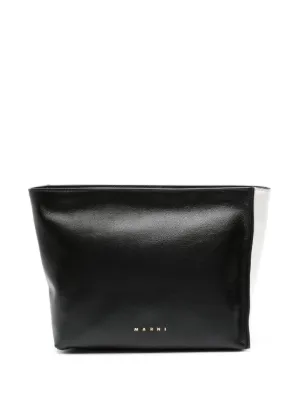 Black leather clutch online bag sale