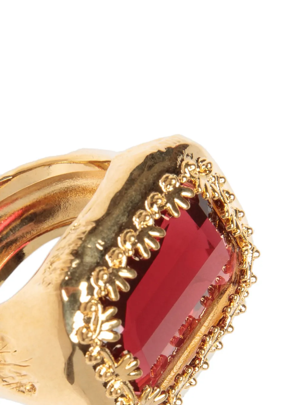 Bally Baroque gemstone-detail ring - Goud